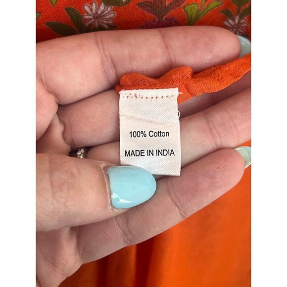 BANJANAN Penelope Dress Boundless Floral Flame Womens Size XS - Picture 8 of 13